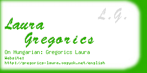 laura gregorics business card